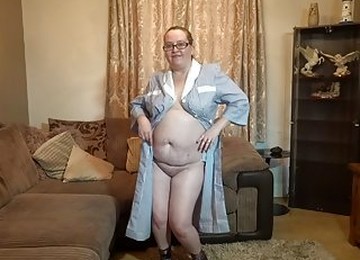 British Wife Haley Dancing Striptease In Maid Uniform