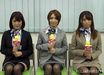 Three Captivating Asian Bitches Get Hammered By Three Dudes