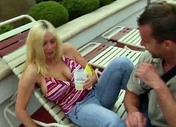 Sexy MILF Cala Is Thirsty By The Pool