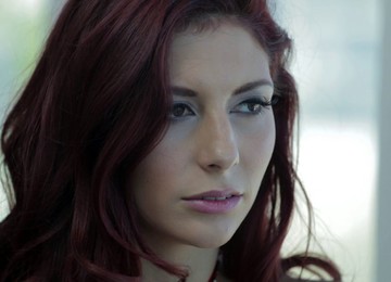 Sexy Redhead Has An Orgasm While Slamming Herself Down On A Dick