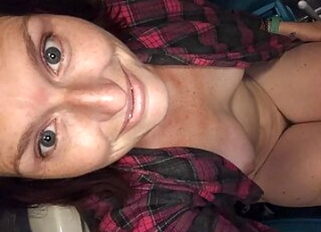 Belly And Boobie Play After Going For A Pee At 5am