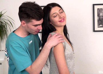 Brunette Julia Moon Enjoys While Being Fucked From Behind