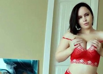 Brunette With Big Boobs Sucks Big Cock POV
