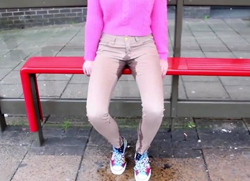 Blonde Girlfriend Enjoys While Flashing Her Tits In Public