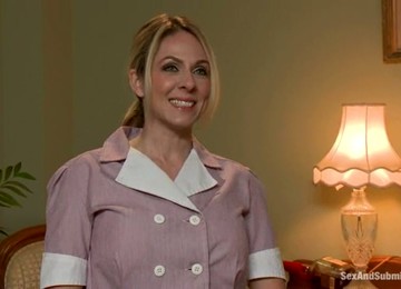 Blonde Housemaid Gets Tied Up And Fucked Hard In Both Holes