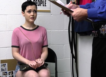 Insolent Teen Babe Caught Stealing And Forced Fucked