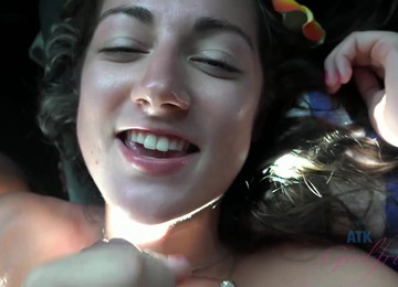 You Nail Lily In The Car And Spunk On Her Face