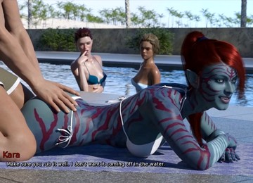 3d, Huge Group Brazilian Group, Very Big Clitoris