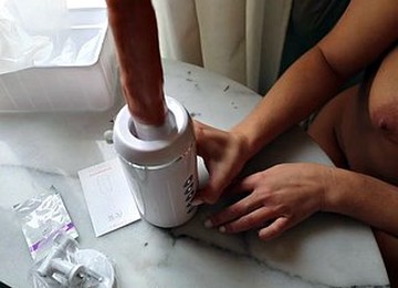 LustyTime - Fucking Machine - Stuffing Both Her Holes