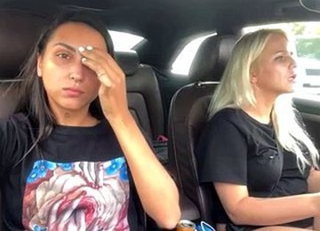 Step Mom And Daughter Show Off In Public Get Caught