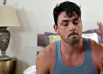 Tattooed Hunk Fucks Brunette Until All Reach A Very Happy End