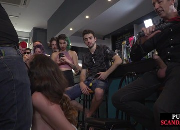 Useless Busty Big Boobed Slut Public Throating And Whipping