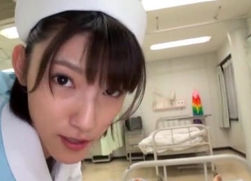 Japanese Nurse Iioka Kanako Enjoys Sucking A Dick On The Bed