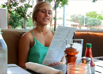 Gorgeous Busty Babe With Glasses Displays Her Bit Tits