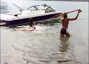 Group Sex With Beautiful Blondes In Bikini On The Beach