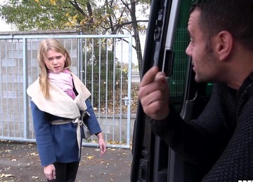 Blonde Connelia Loveneini Sucking A Cock And Fucking In The Van