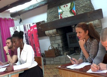 Rough Interracial Group Dicking With Lovely Angelica & Jayna Black