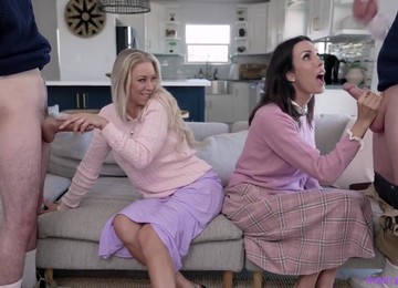 Katie Morgan And Shay Sights MILF Foursome Sex