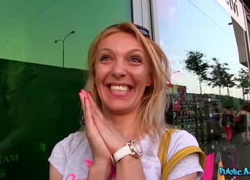 Amoral Russian Cougar Fucks Strangers On The Street