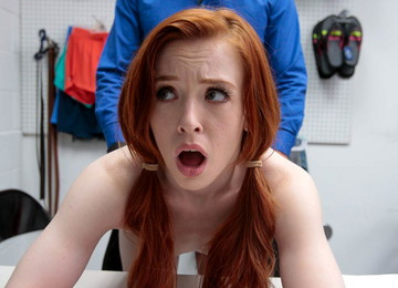 Riding Sweet Redhead Teen Thiefs Pussy