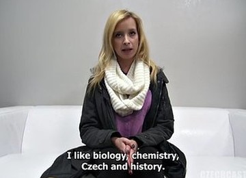 Young Blonde Student Wants To Strip Naked For The Camera