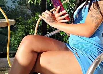 Inviting A Friend To Smoke Hookah