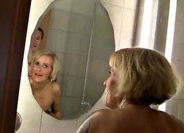 German Mature Has Anal Shower
