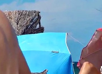 Naked Woman Does Not Know That She Is Being Filmed By A Voyeur