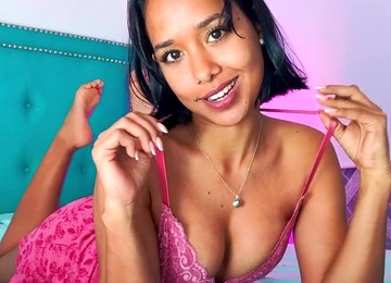 Lovely Petite Latina Hottie Shows Her Feminine Charms And Gives JOI For Anal Creampie