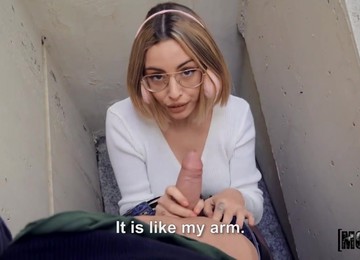 Teddy Bear For Deep Throat And Wet Yummy Pussy In Public Place