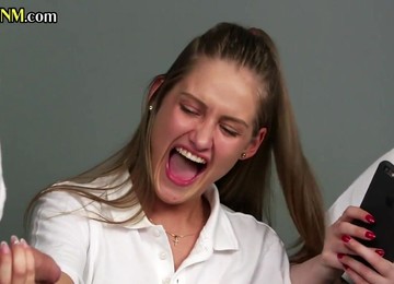 Uniformed Cfnm Brits Blowing Teachers Chopper In Group Fucking