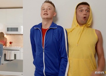 Young Teenager Is Lucky To Fuck Two Insatiable Bitches At Once