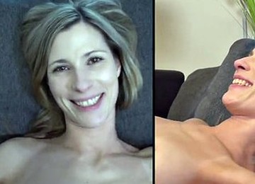 Fuck Machine Vs. Real Cock! Big Shot Of Cum On Pink Pussy - MELANIE SCHWEIGER