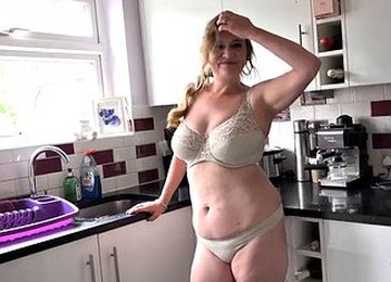 AuntJudysXXX - 46 Year Old Milf Housewife With Big Tits - POV Kitchen Experience