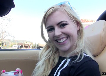 Blonde Makes Her Hole Wet With A Toy Before A Fuck