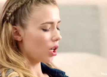 Euro Teen Flicking All The Sensitive Parts Of Her Pussy