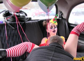 Driver Fucks Cute Valentine Clown Lady Bug