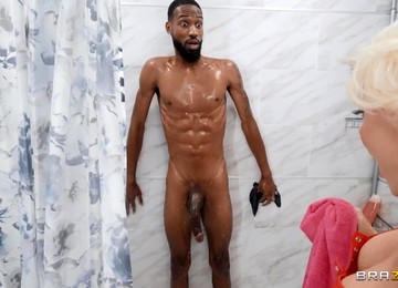 Gorgeous Blonde Sluts Interracial Porn Scene