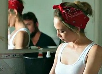 Horny Blonde Maid Angel Smalls Touches My Cock