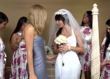 Slim Beauty In Her Bridal Lingerie Has Sex With A Hot Girl