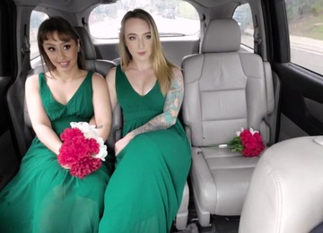 FFM Threesome In The Car With Tommy King And Sonny Mckinley