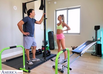 Blonde Emma Hix Sucking Her Personal Coach's Dick - HD POV