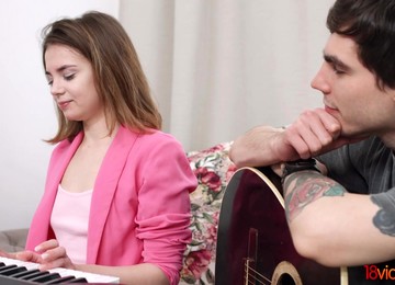 18videoz - Bella Gray - Music Lesson Butt Fucking With Tutor