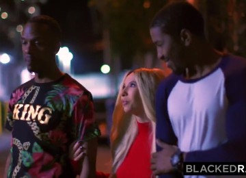 BLACKEDRAW Petite Blond Hair Babe Gets A Double Dose Of BBC’s