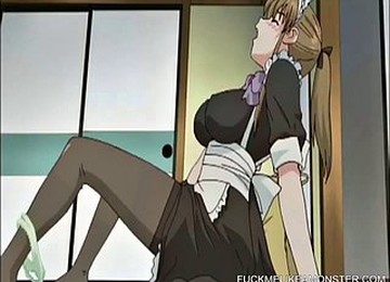 Anime Maid Gets Wet Pussy While Fantasizing