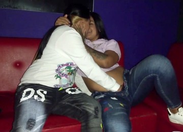 Lesbian Disco Night With Colombian Babes! Outdoor Pussy Play, Kissing, And Grinding On The Dance Floor While Being Secretly Watched On Spycam