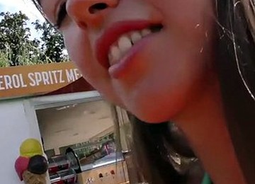 Hunt4k. Handsome Hunter Successfully Pucked Up Cutie On Public Beach