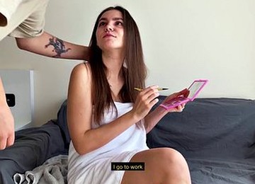 Slut Wife Cheating With Neighbor Again While Her Husband At Work - Oral Creampie