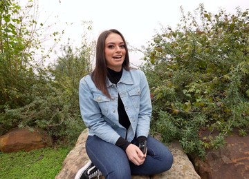 Sophia Burns Enjoys While Giving Her Boyfriend A Blowjob