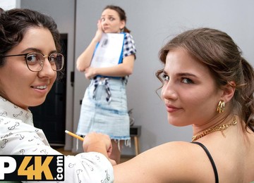 VIP4K. Lesbians Is A Perfect Work Break For These Office Whores